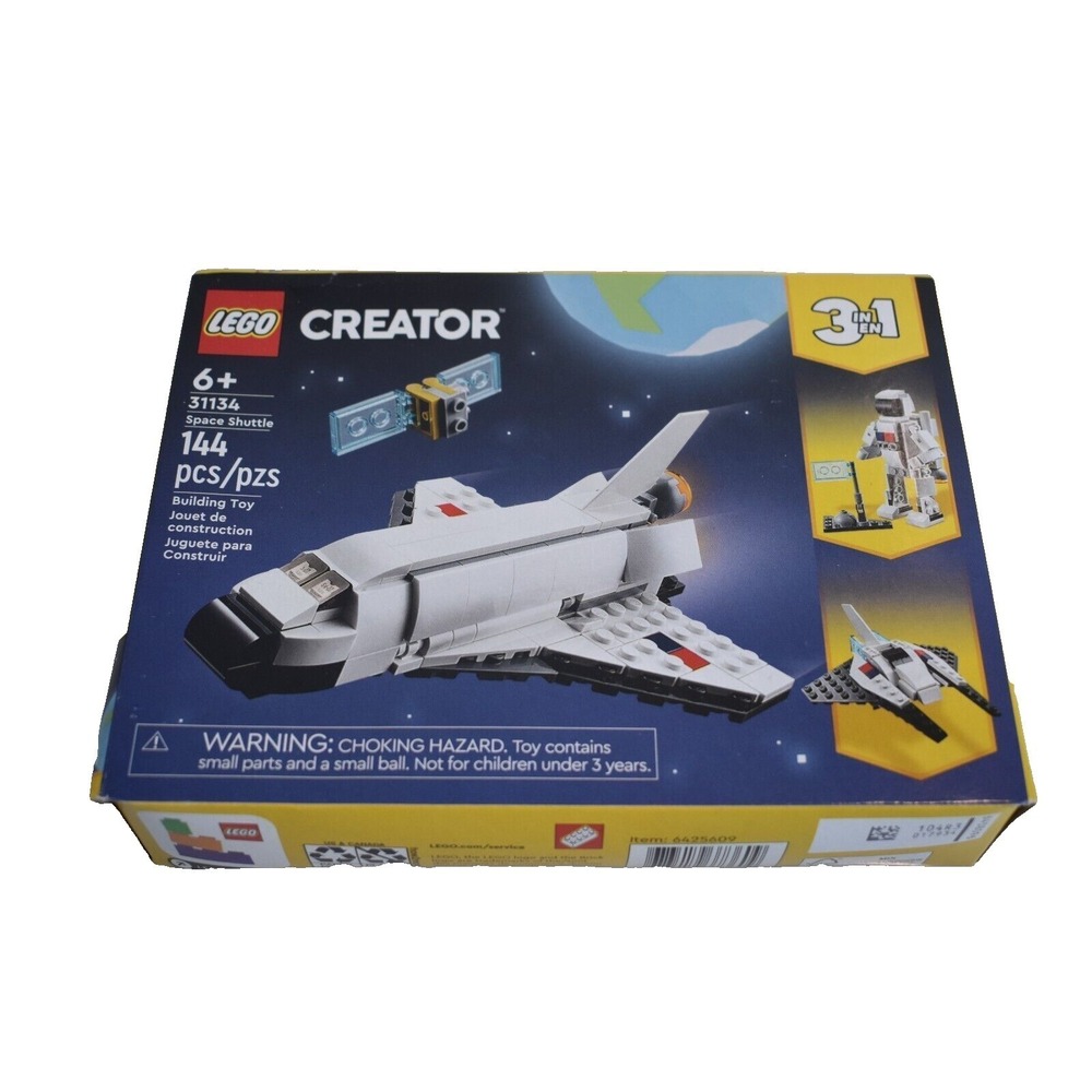 LEGO Creator 3-in-1 Space Shuttle 31134 Building Set New Sealed 144 Pieces